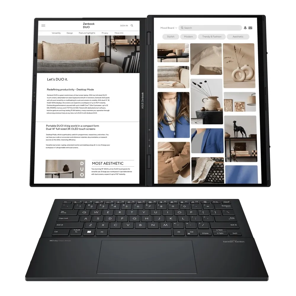 Ноутбук Asus Zenbook Duo UX8406CA-QL049W (90NB14X1-M001S0) Inkwell Gray - мініатюра 4