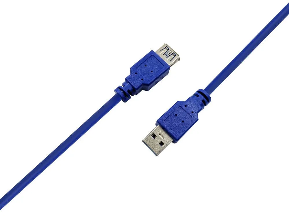 Кабель ProLogix USB - USB V 3.0 (M/F), 3 м, синій (PR-USB-P-11-30-3m) - зображення 1