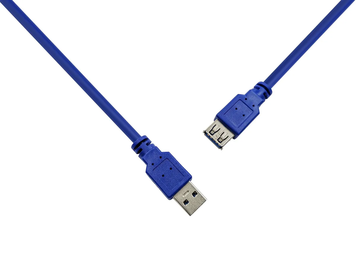 Кабель ProLogix USB - USB V 3.0 (M/F), 3 м, синій (PR-USB-P-11-30-3m) - мініатюра 2