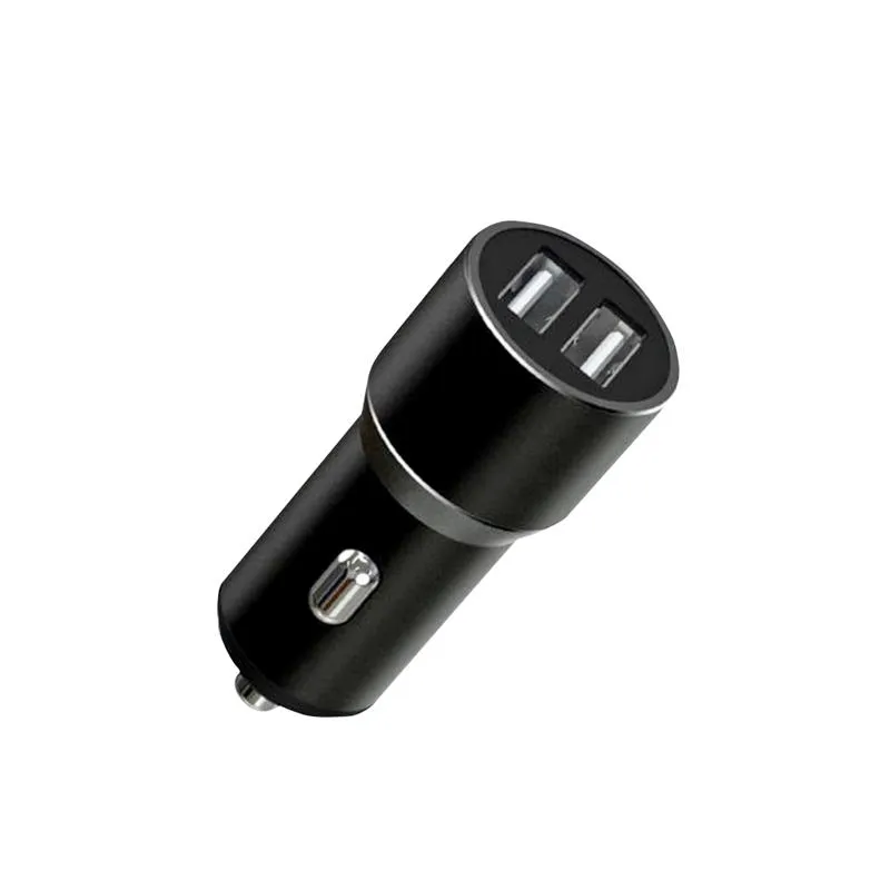 Автомобільний зарядний пристрій XO TZ09 (2USB, 2.4A) Black (6920680873487) + кабель microUSB - зображення 1