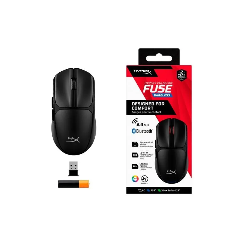 Миша бездротова HyperX Pulsefire Fuse Black (A1KY6AA) - мініатюра 2