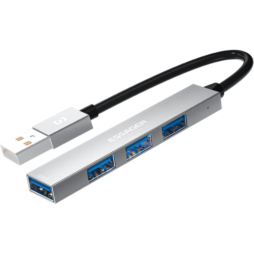 USB-хаб Essager Fengyang 4 in 1 Splitter USB-A (EHBA04-FY10-P) - зображення 1
