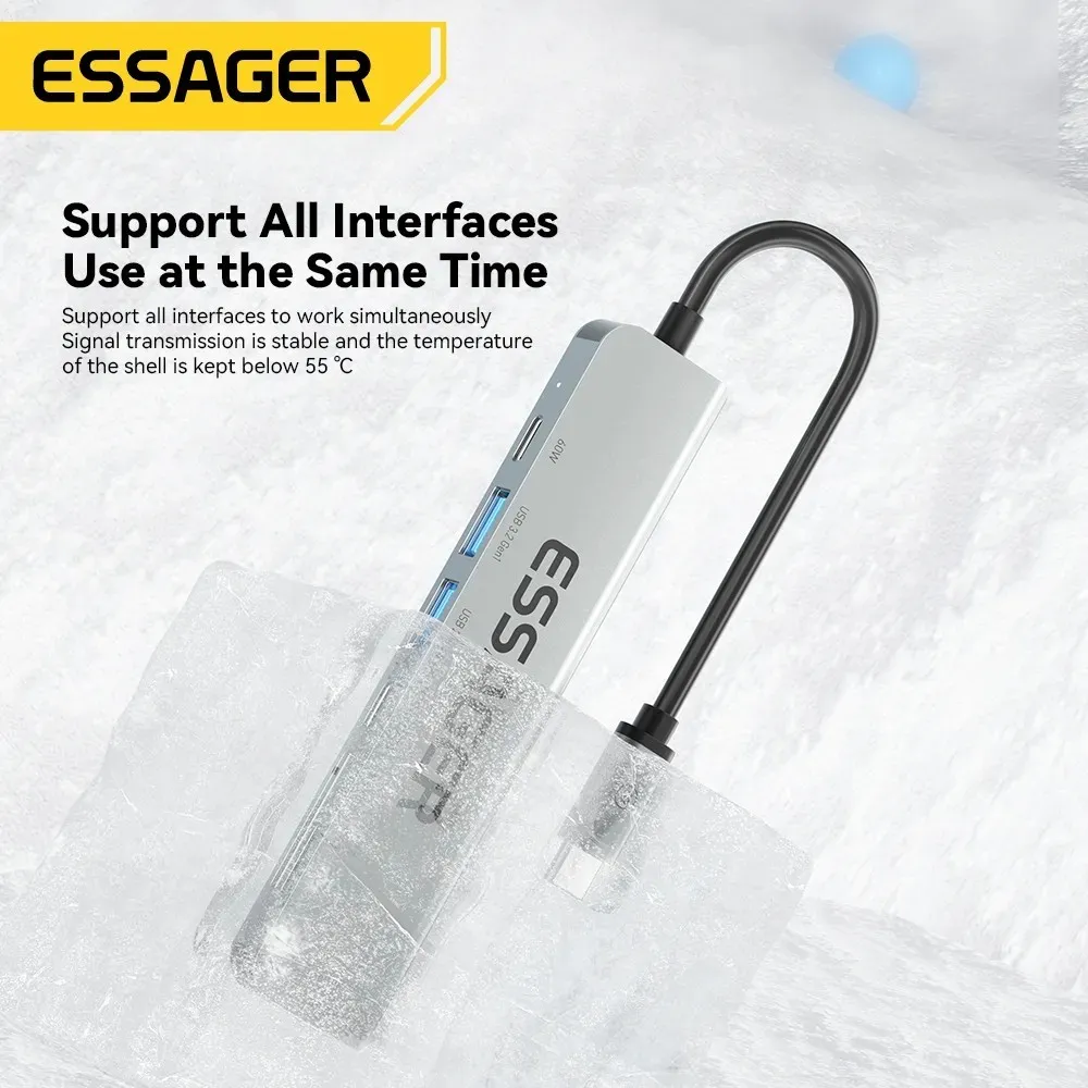 USB-хаб Essager QingHong 7 in 1 USB-C Hub (EHB07-QH0G-Z) - мініатюра 9