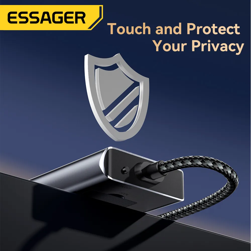 USB-хаб Essager 8 in 1 USB-C Hub with 10Gbps M.2 NVMe SSD Enclosure (EHB08-QK0G-Z) - мініатюра 6