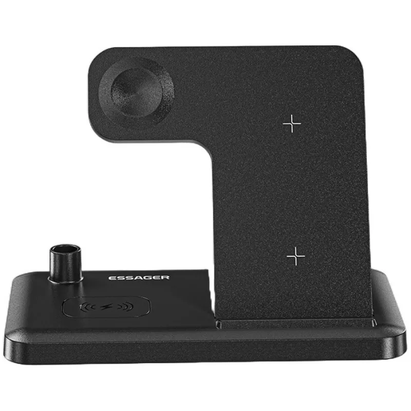 Бездротовий зарядний пристрій Essager Jiecheng 4 in 1 15W Black (EWXZM-JC01-Z) - мініатюра 2