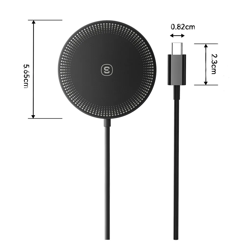 Бездротовий зарядний пристрій Essager Chengfeng 15W Black (EWXCX-CF01-Z) - мініатюра 4