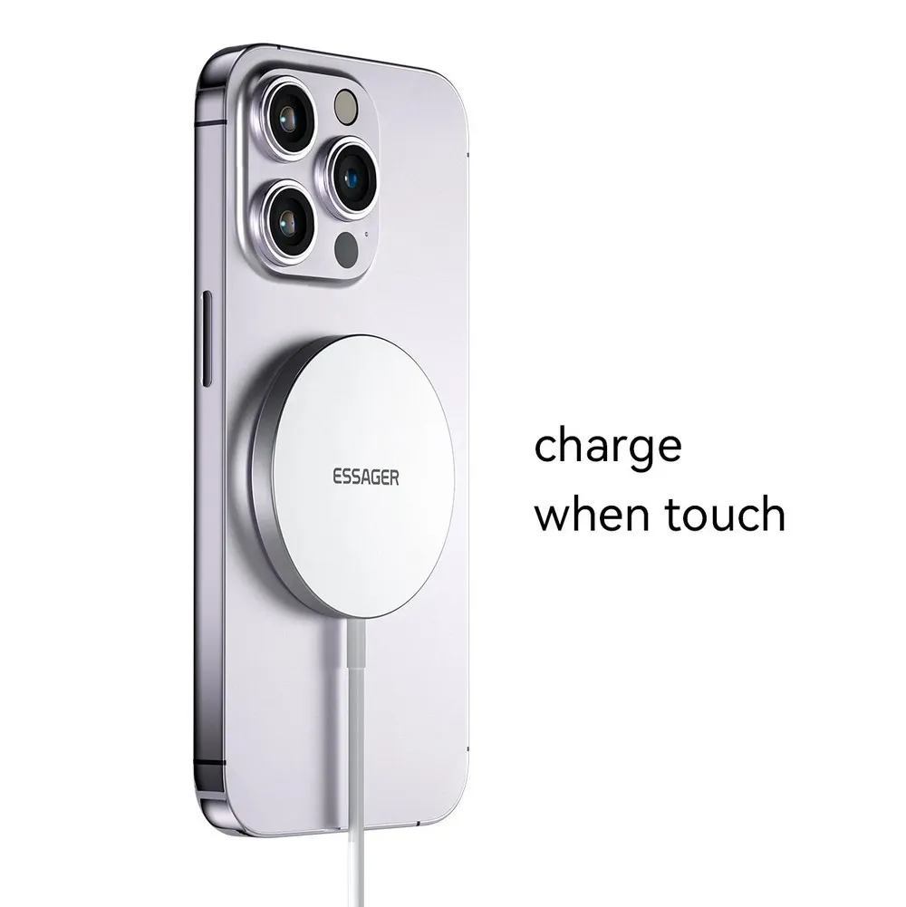 Бездротовий зарядний пристрій Essager YiT 15W White (EWXCX-YT02-Z) - мініатюра 3