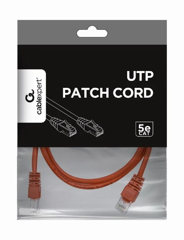 Патч-корд UTP Cablexpert (PP12-1M/R) літий, 50u "штекер із засувкою, 1 м, червоний - мініатюра 2