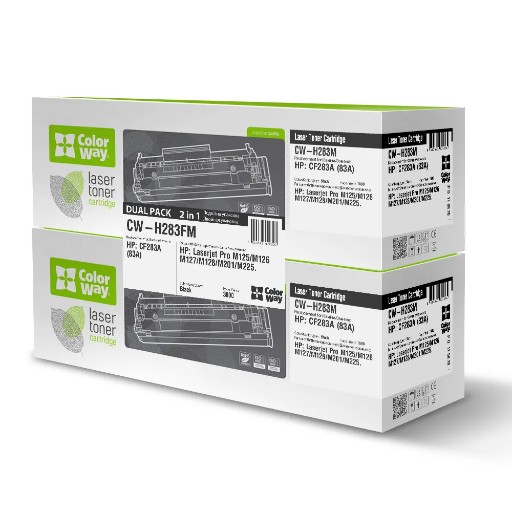 Картридж ColorWay (ColorWay-H283FM) HP LJ Pro M125nw/M127fn/M127fw (CF283AF) Dual Pack - зображення 1