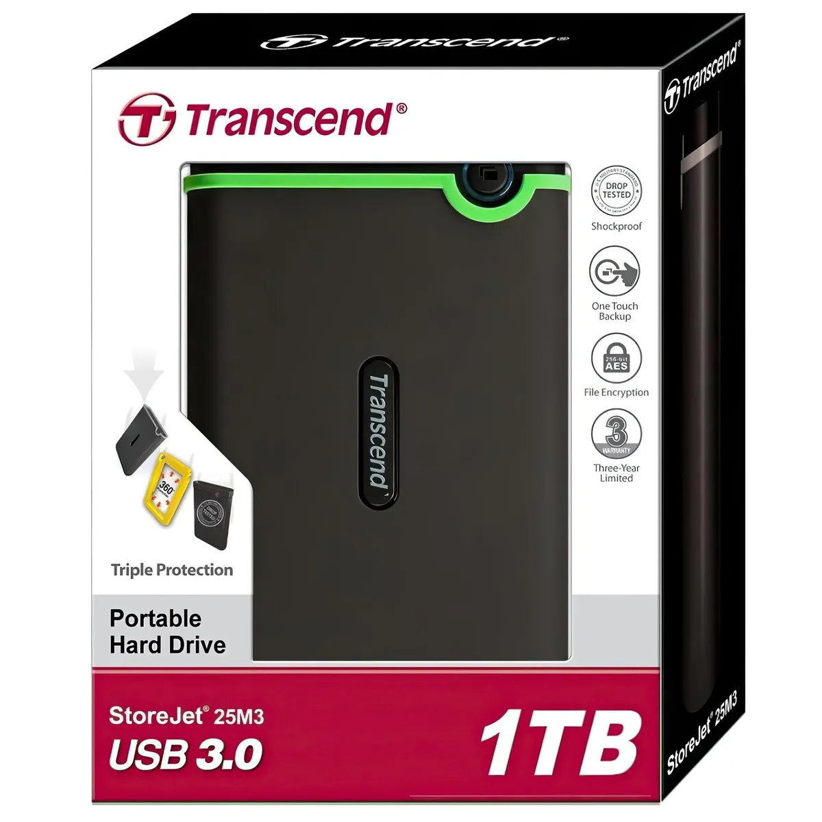 Накопичувач зовнiшнiй HDD 2.5" USB 1.0TB Transcend StoreJet 25M3 Iron Gray Slim (TS1TSJ25M3S) - мініатюра 11