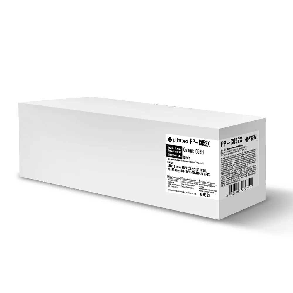 Картридж PrintPro (PP-C052X) Canon LBP212/214/215/MF421/426/428/429 Black (Canon 052H) - зображення 1