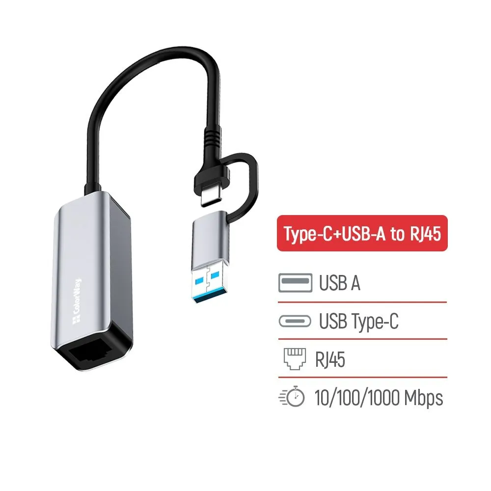 Мережевий адаптер ColorWay USB-A/USB-С 3.0 - RJ45 (CW-AD-CRG) - мініатюра 8