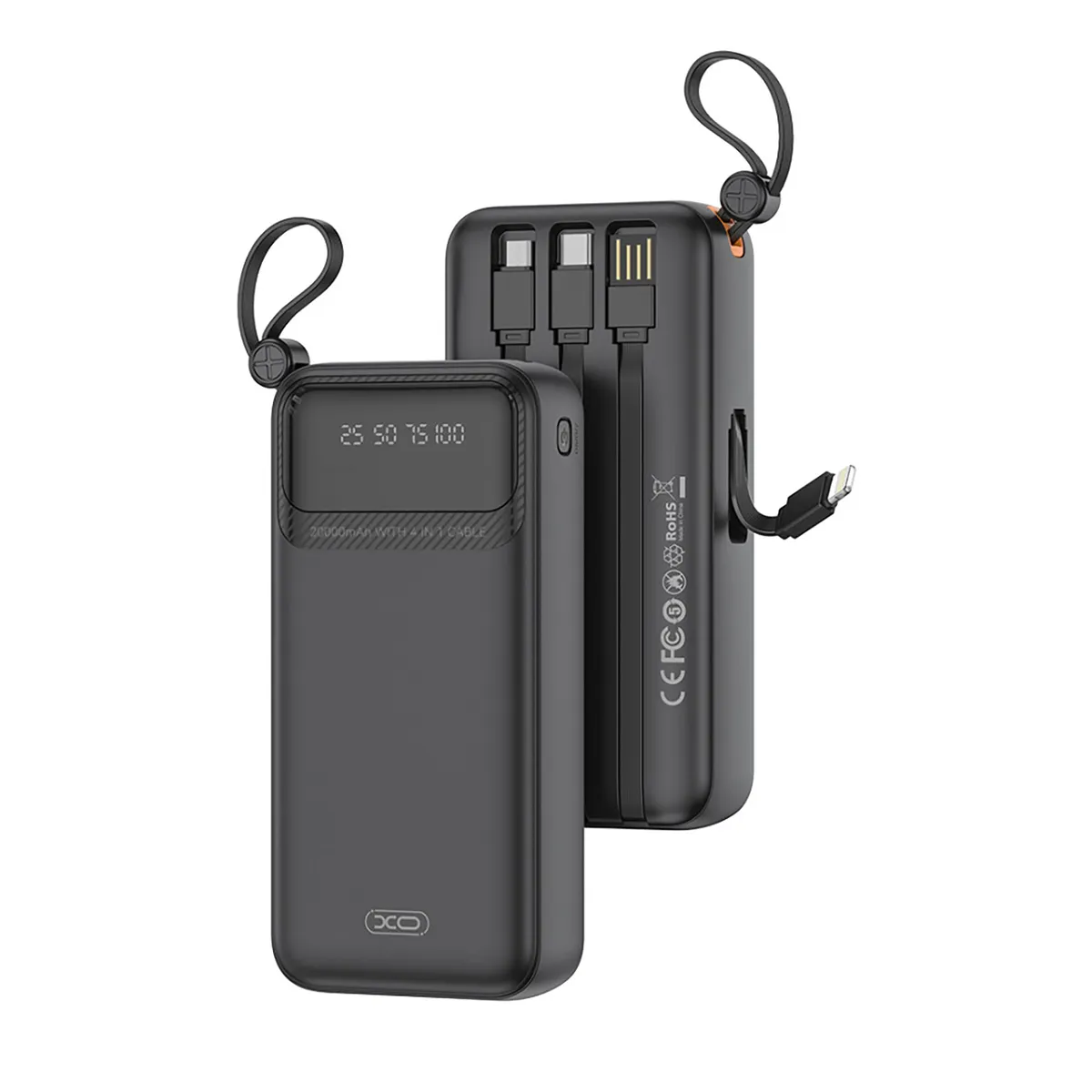 Універсальна мобільна батарея XO PR279 20000mAh 10W Black - мініатюра 2