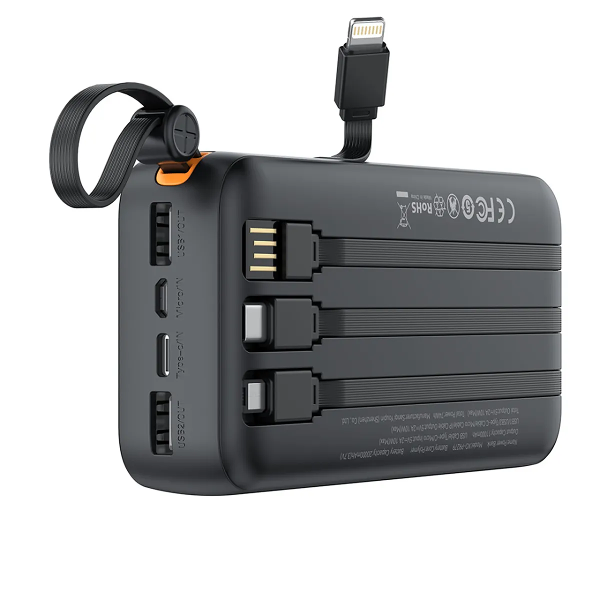 Універсальна мобільна батарея XO PR279 20000mAh 10W Black - мініатюра 3