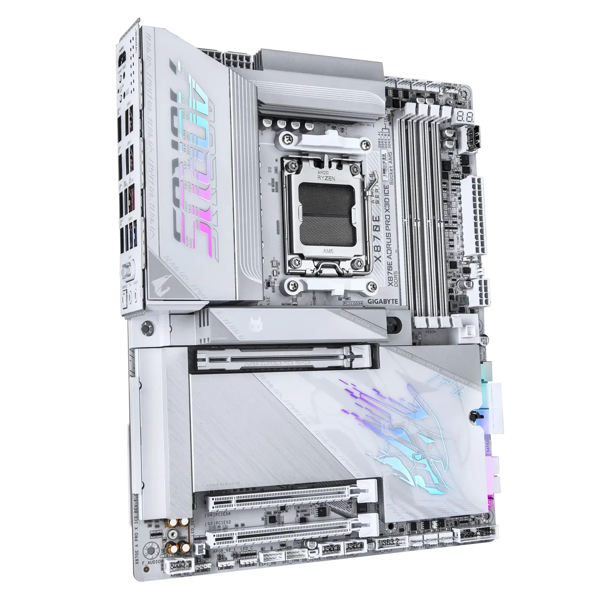 Материнська плата Gigabyte X870E Aorus Pro X3D Ice Socket AM5 - мініатюра 3