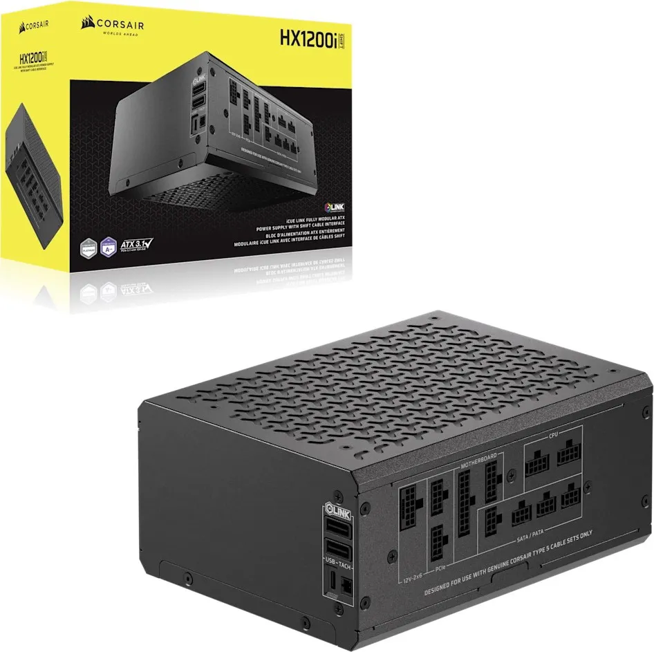 Блок живлення Corsair HX1200i Shift ATX 3.1 1200W (CP-9020267-EU) - мініатюра 10