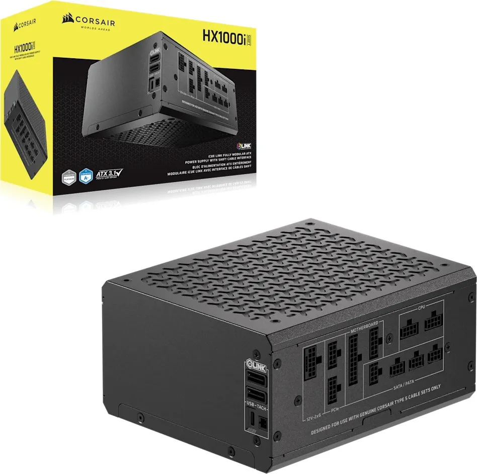 Блок живлення Corsair HX1000i Shift ATX 3.1 1000W (CP-9020265-EU) - мініатюра 2