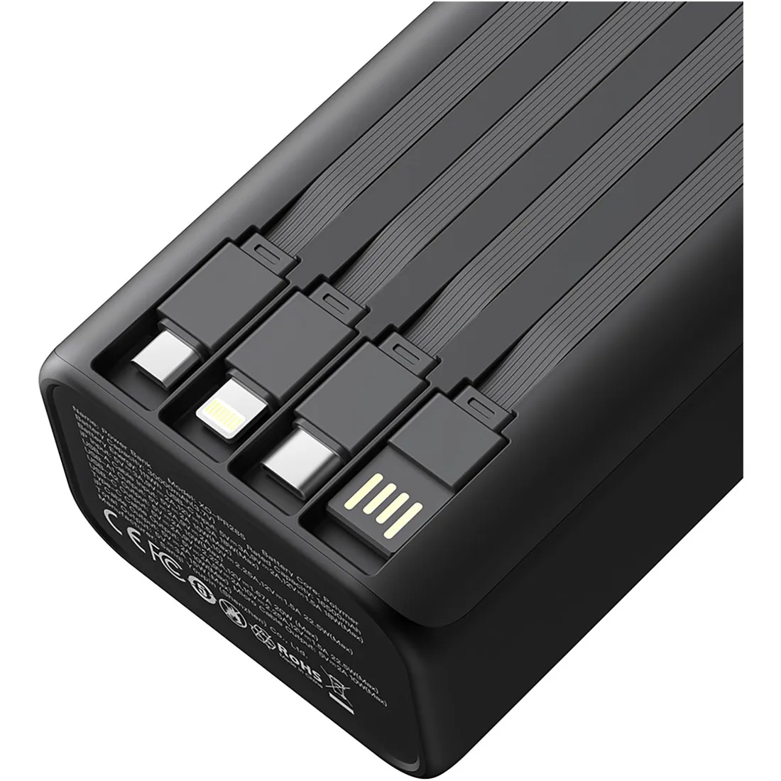 Універсальна мобільна батарея XO PR285 30000mAh Black - мініатюра 5