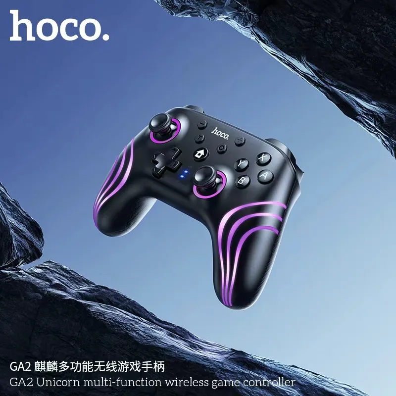 Бездротовий геймпад HOCO GA2 800mAh (SWITCH 1/2.PC) Unicorn multi-function wireless game controller Black - мініатюра 4