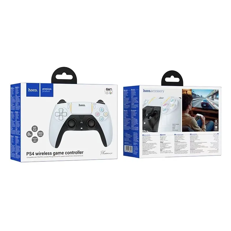 Бездротовий геймпад HOCO GA1 Phoenix PS4 wireless game controller White - мініатюра 2