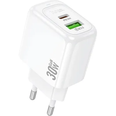 Мережевий зарядний пристрій HOCO CS55A Surplus PD30W+QC3.0 charger White - зображення 1