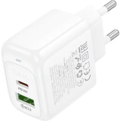 Мережевий зарядний пристрій HOCO CS55A Surplus PD30W+QC3.0 charger White - мініатюра 2
