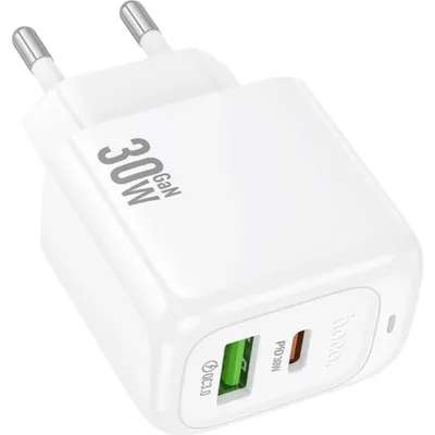 Мережевий зарядний пристрій HOCO CS55A Surplus PD30W+QC3.0 charger White - мініатюра 3