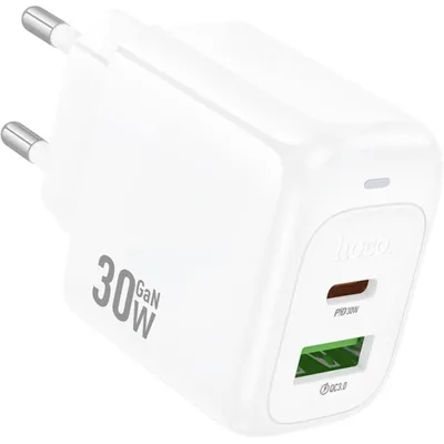 Мережевий зарядний пристрій HOCO CS55A Surplus PD30W+QC3.0 charger White - мініатюра 4