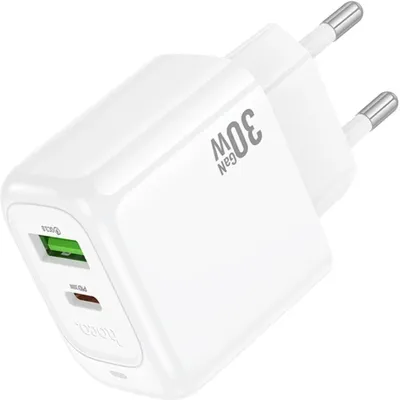 Мережевий зарядний пристрій HOCO CS55A Surplus PD30W+QC3.0 charger White - мініатюра 5