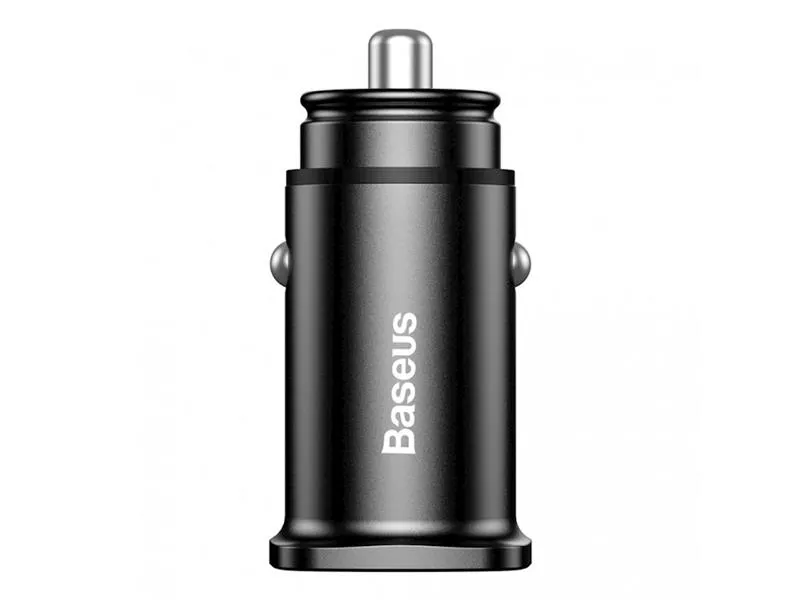 Автомобільний зарядний пристрій Baseus Square Metal (2USB, 5A) 30W Black (CCALL-DS01) - зображення 1