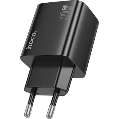 Мережевий зарядний пристрій HOCO N56 Fundador four-port PD30W(2C2A) charger(EU) Black - мініатюра 2