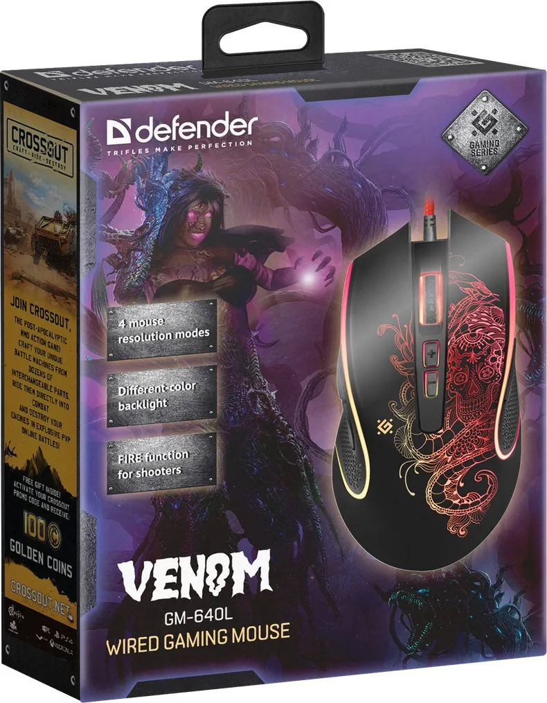 Миша Defender Venom GM-640L Black (52640) - мініатюра 3