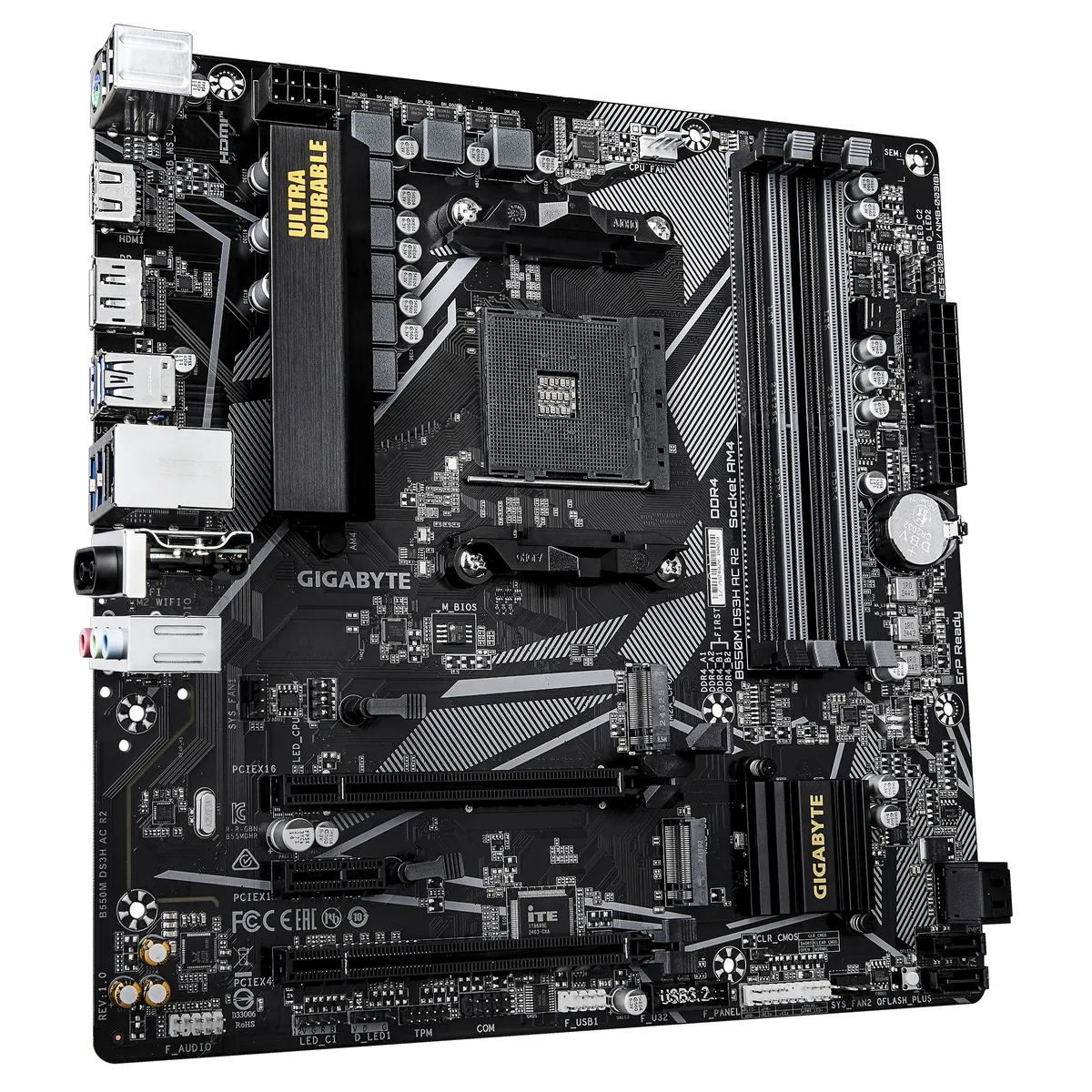 Материнська плата Gigabyte B550M DS3H AC R2 Socket AM4 - мініатюра 3