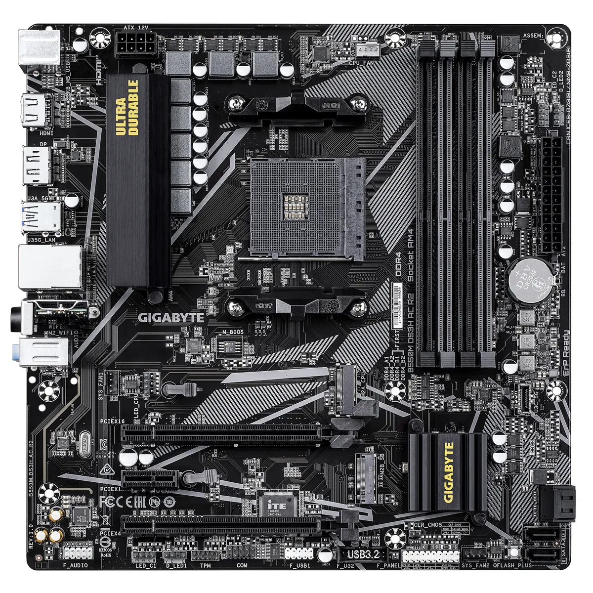 Материнська плата Gigabyte B550M DS3H AC R2 Socket AM4 - мініатюра 4