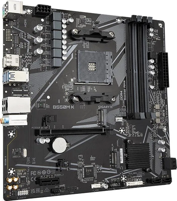 Материнська плата GIGABYTE B550M K - мініатюра 2
