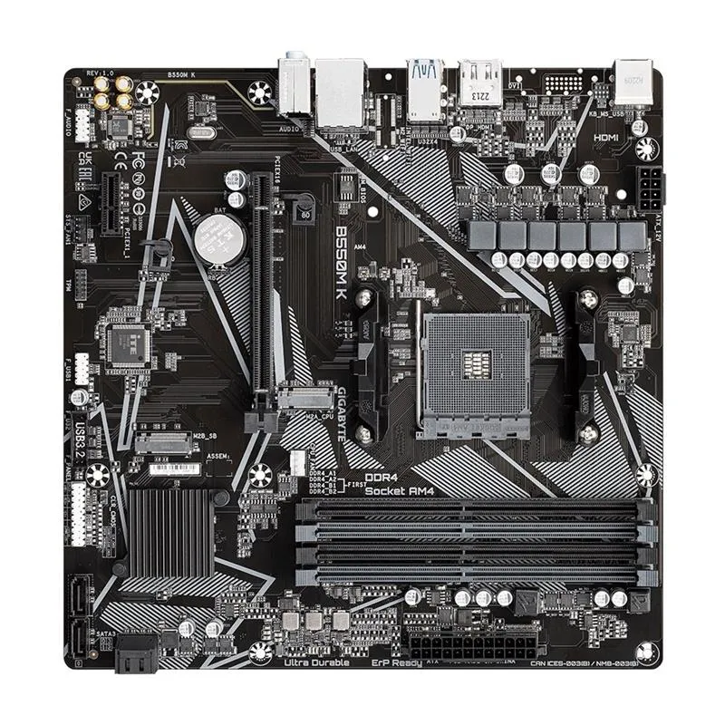 Материнська плата GIGABYTE B550M K - мініатюра 3
