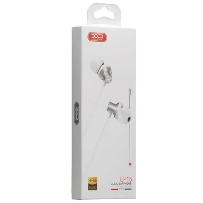 Гарнітура XO EP15 In-ear Metal White (6920680866175) - мініатюра 2