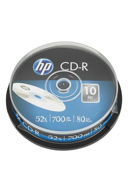 Диски CD-R HP (69308 /CRE00019-3) 700MB 52x, шпиндель, 10 шт - зображення 1