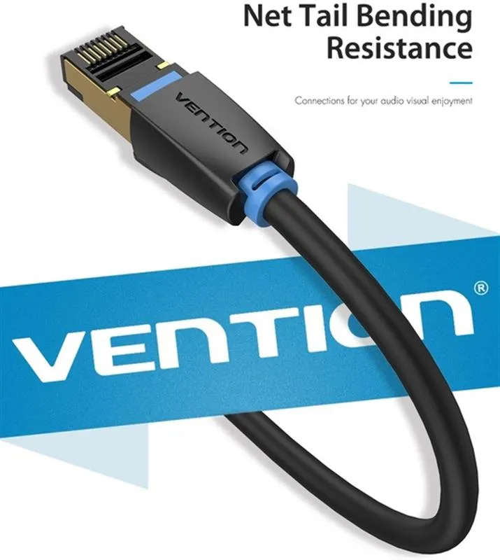 Патч-корд Vention CAT 8 SFTP Ethernet, 1.5 m, Black (IKABG) - мініатюра 6