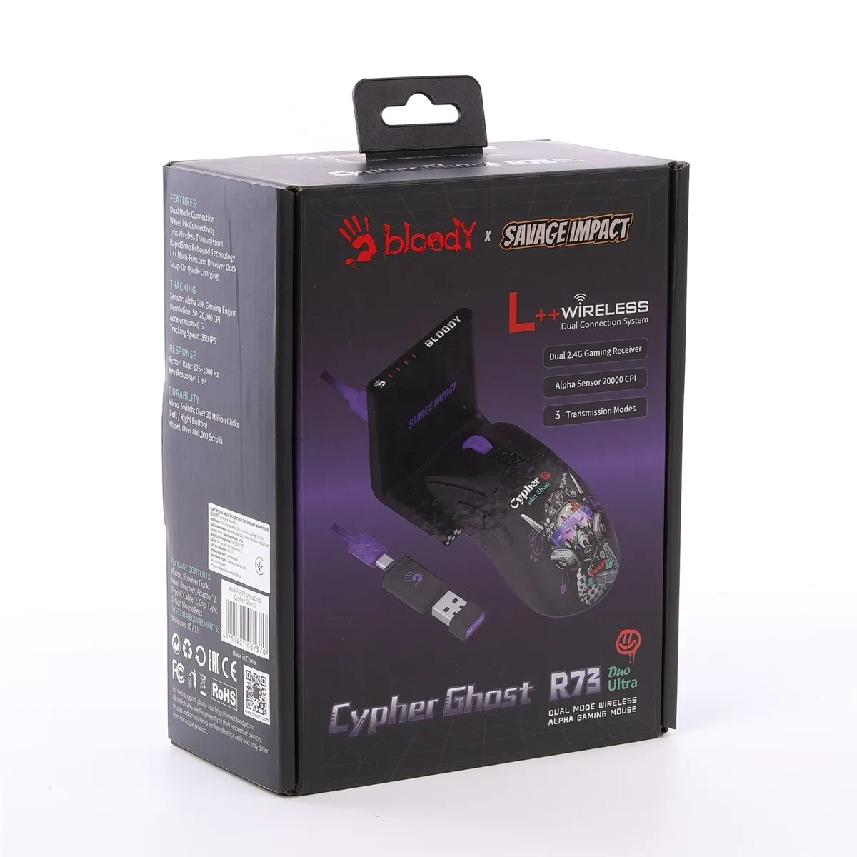 Миша бездротова Bloody R73 Ultra Duo Cypher Ghost - мініатюра 3