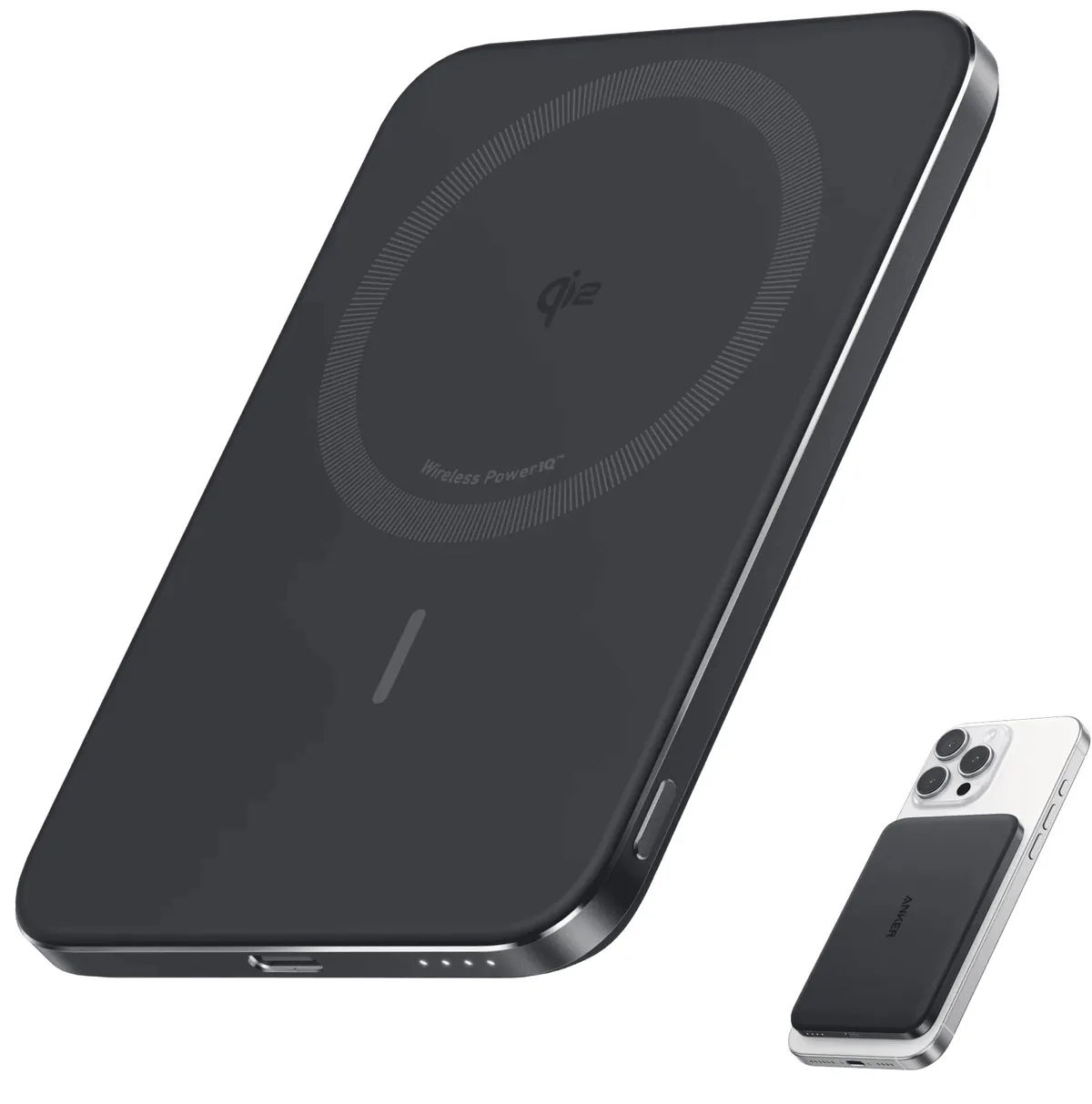 Універсальна мобільна батарея Anker Nano MagGo Slim 5000mAh 20W Black (A1665H11) - мініатюра 3
