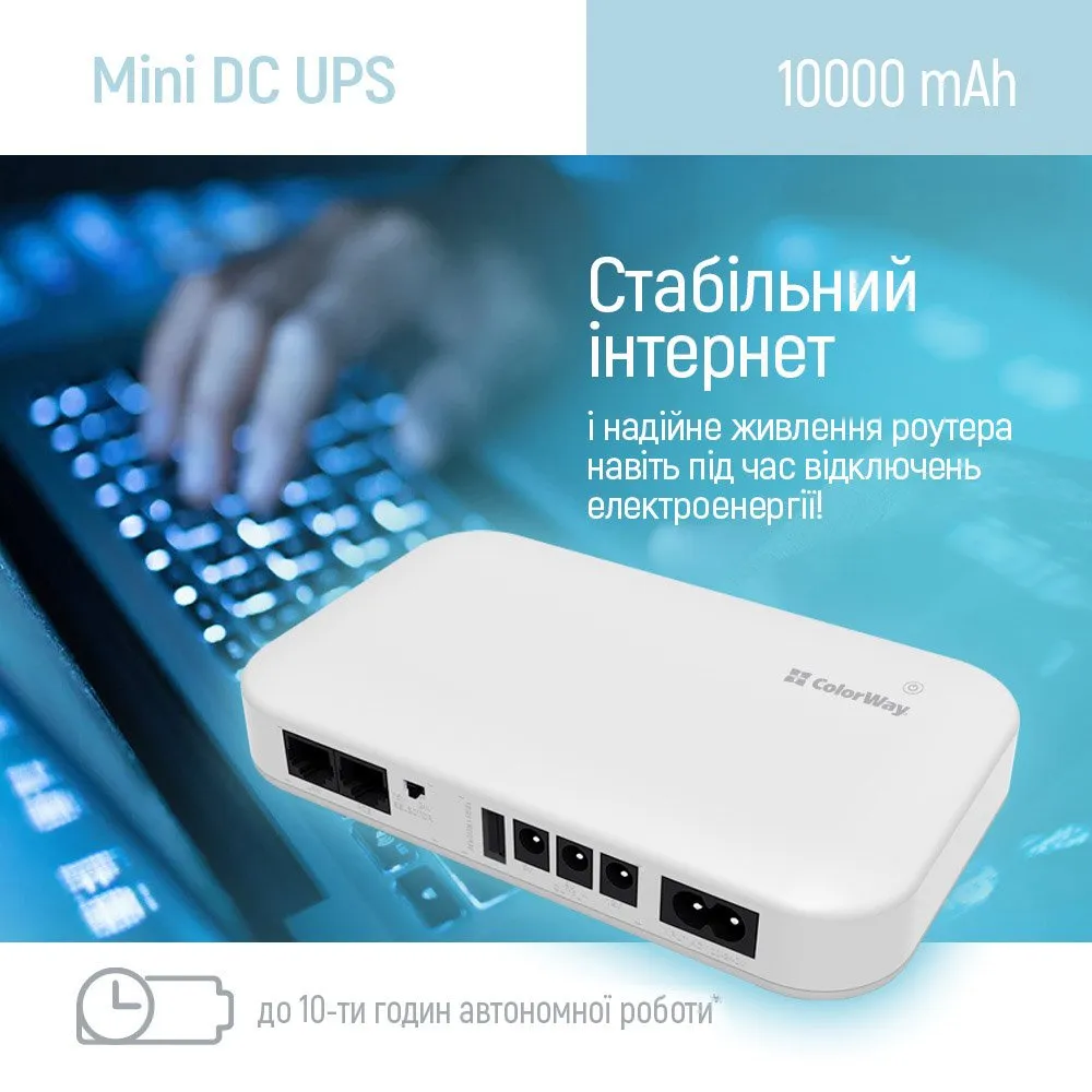 Пристрій безперебійного живлення ColorWay CW-PB100LI3WT 10000mAh 21W (CW-PB100LI3WT) - мініатюра 9