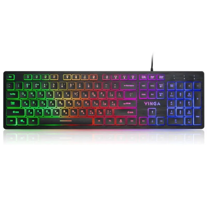 Клавіатура Vinga KB410 black - зображення 1