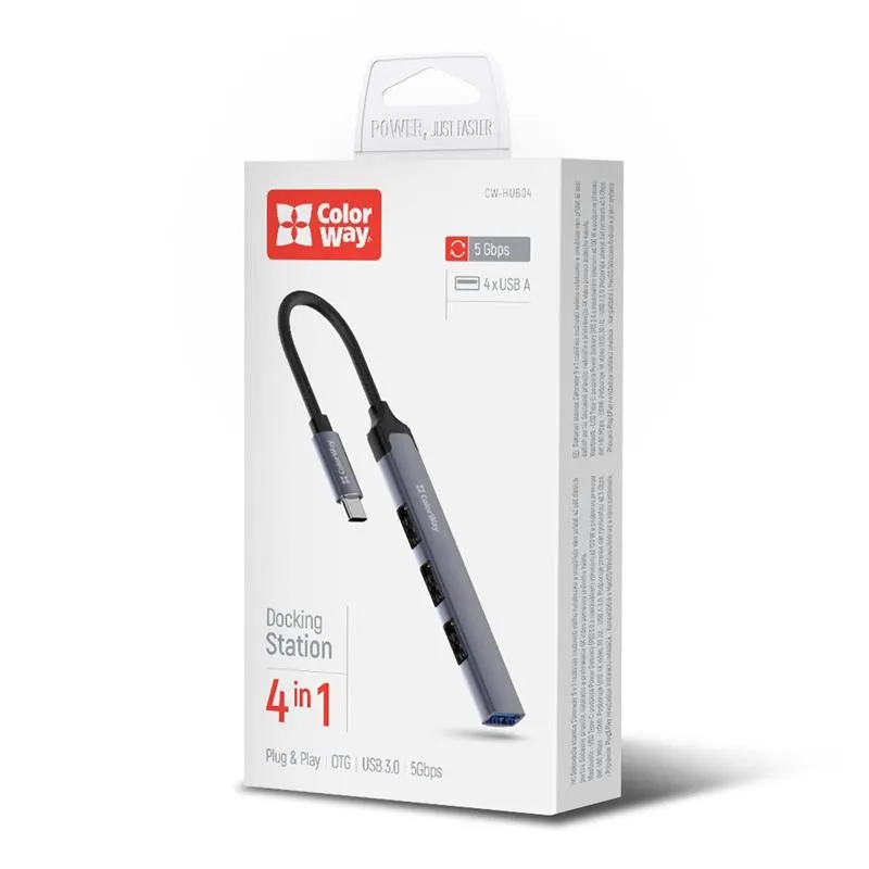 USB-хаб СolorWay USB Type-C 4-в-1 (CW-HUB04) - мініатюра 16