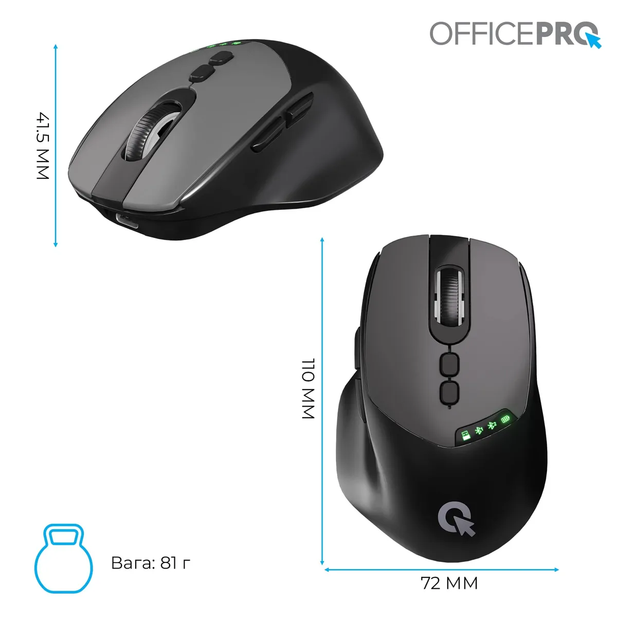 Миша бездротова OfficePro M520B Black - мініатюра 11