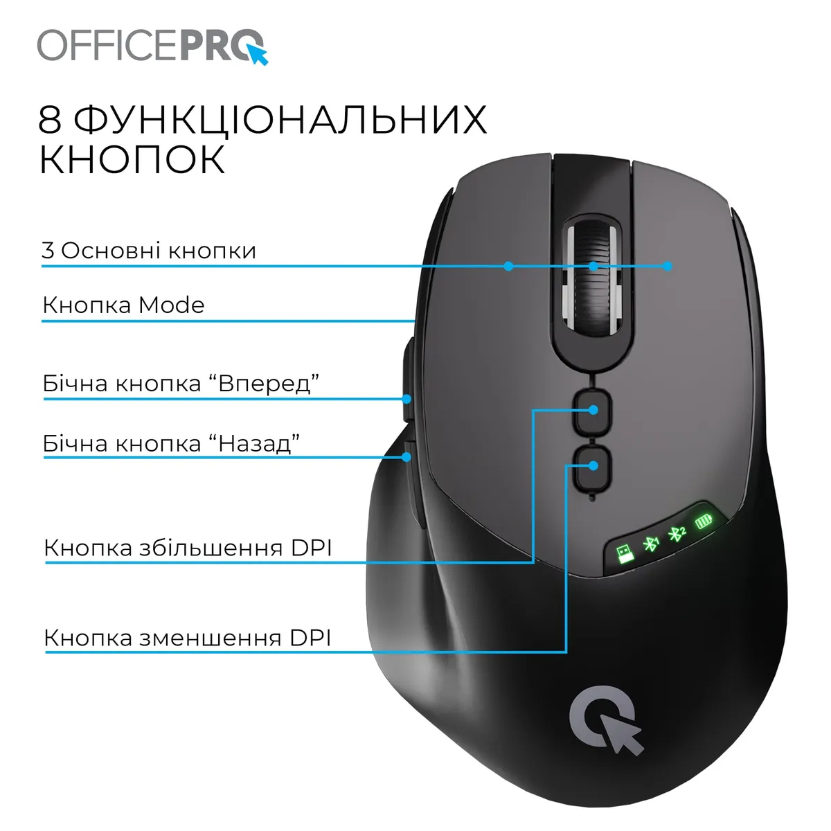 Миша бездротова OfficePro M520B Black - мініатюра 9