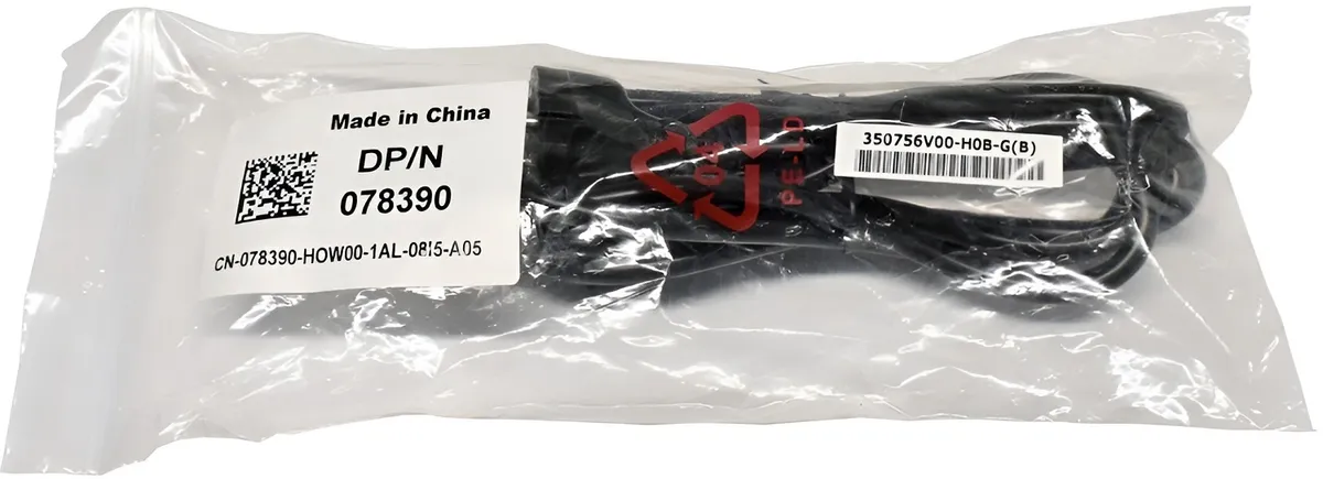 Кабель живлення Dell CEE 7/7-IEC C13, 3*0.75 мм, 1.8м Black (078390) - мініатюра 3