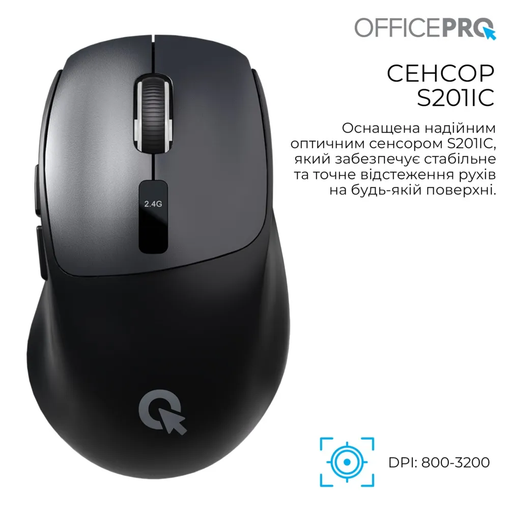 Миша бездротова OfficePro M398B Black - мініатюра 9