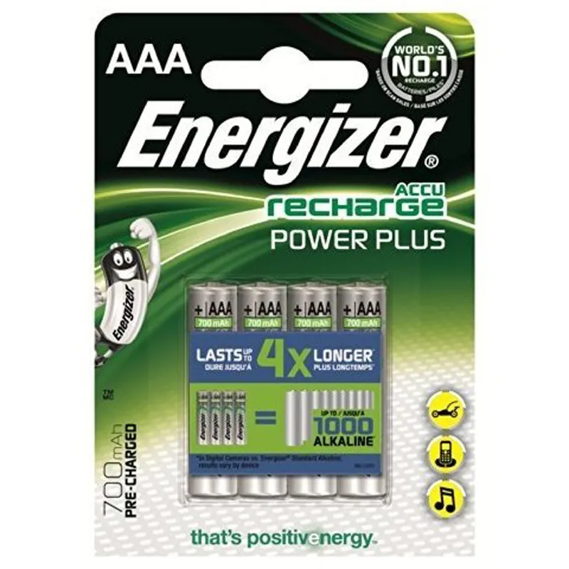 Акумулятори Energizer Recharge Power Plus AAA/HR03 LSD Ni-MH 700 mAh BL 4шт - зображення 1