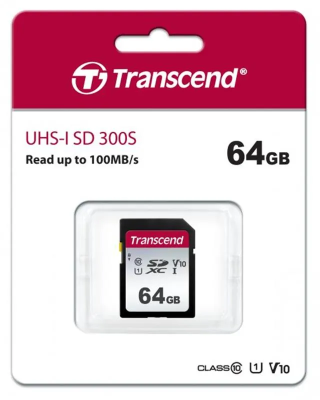 Карта пам`яті SDXC 64GB UHS-I/U3 Class 10 Transcend 300S (TS64GSDC300S) - зображення 1